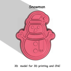 snowman stl file for vacuum forming and 3d printing 1