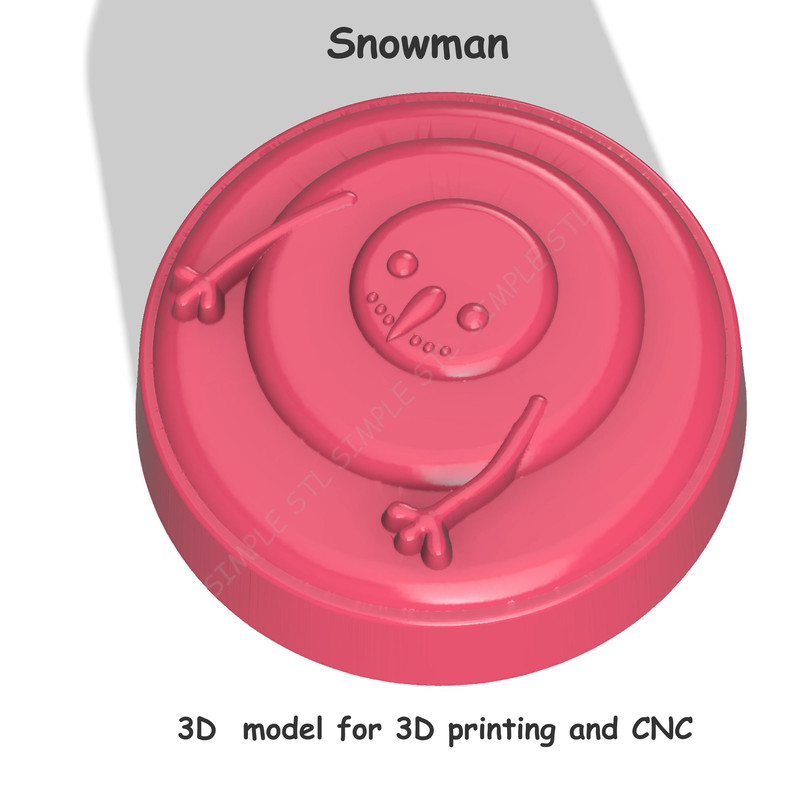 Snowman Stl File For Vacuum Forming And 3D Printing 3 1