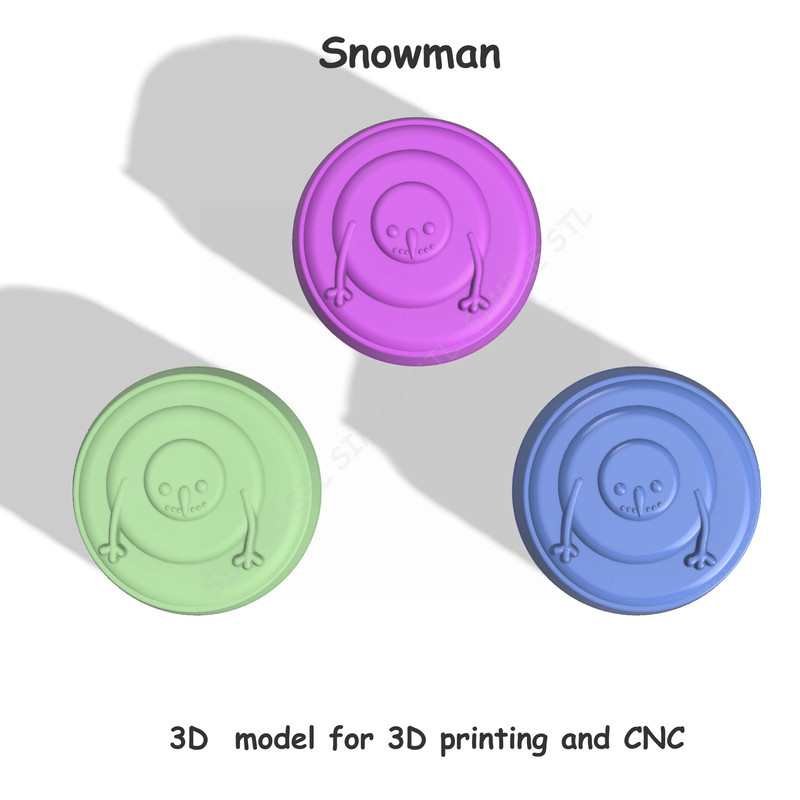 Snowman Stl File For Vacuum Forming And 3D Printing 3 2