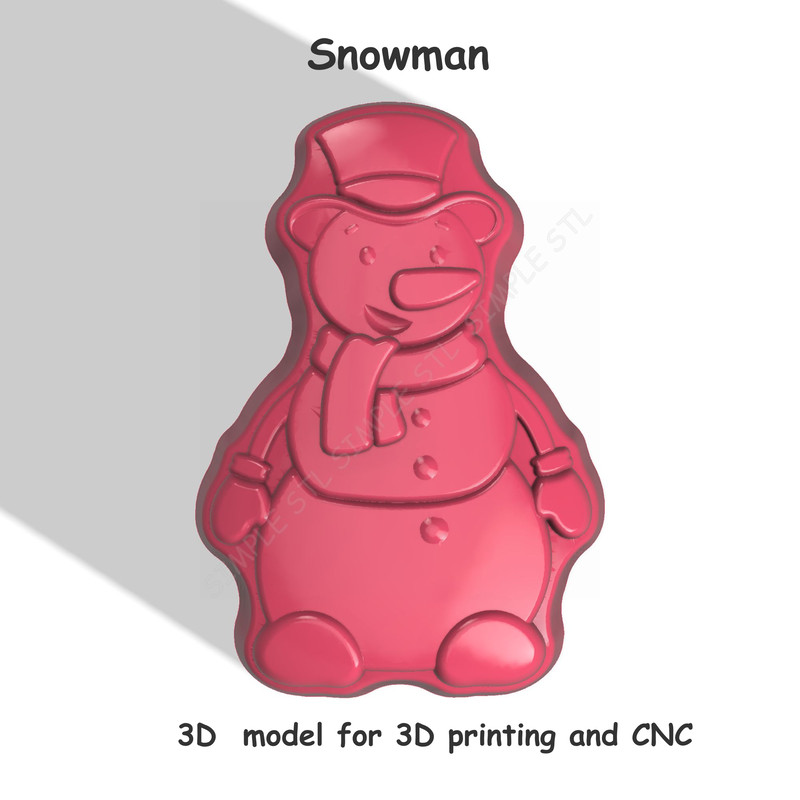 Snowman Stl File For Vacuum Forming And 3D Printing 4 0