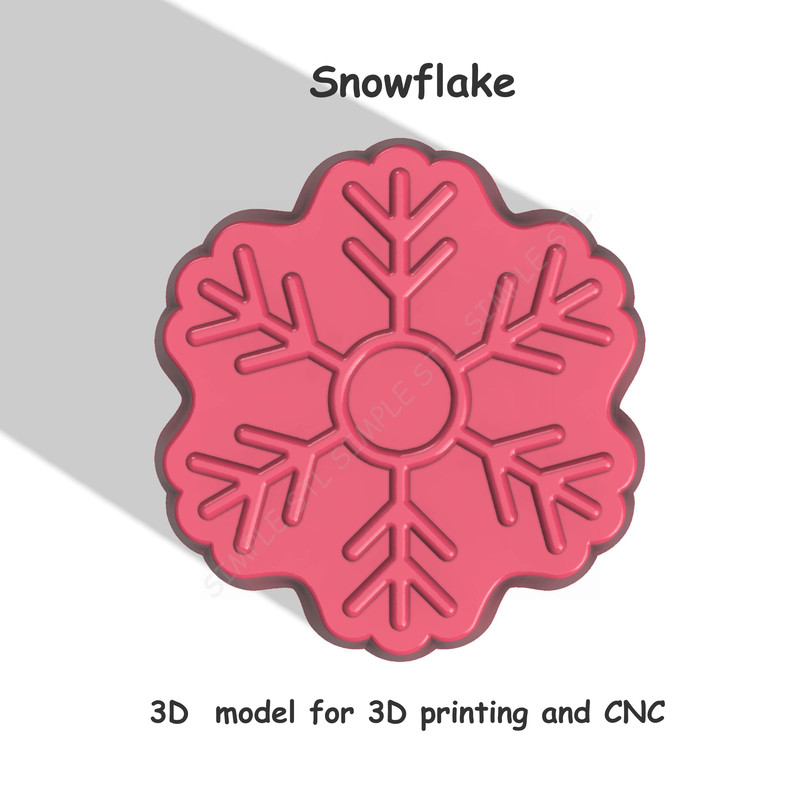Snowflake Stl FILE For Vacuum Forming And 3D Printing 1 0