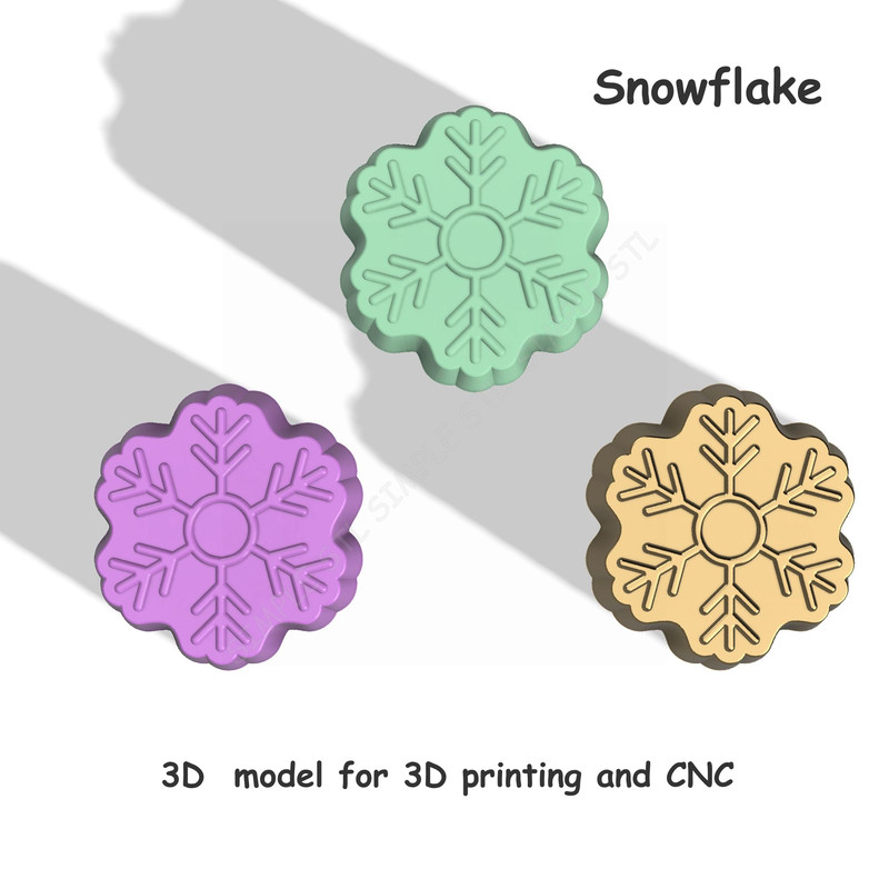 Snowflake Stl FILE For Vacuum Forming And 3D Printing 1 2
