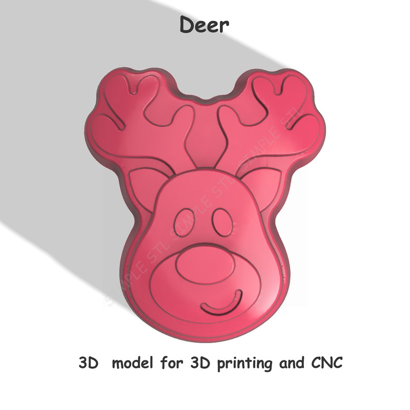 Deer Stl FILE For Vacuum Forming And 3D Printing 0