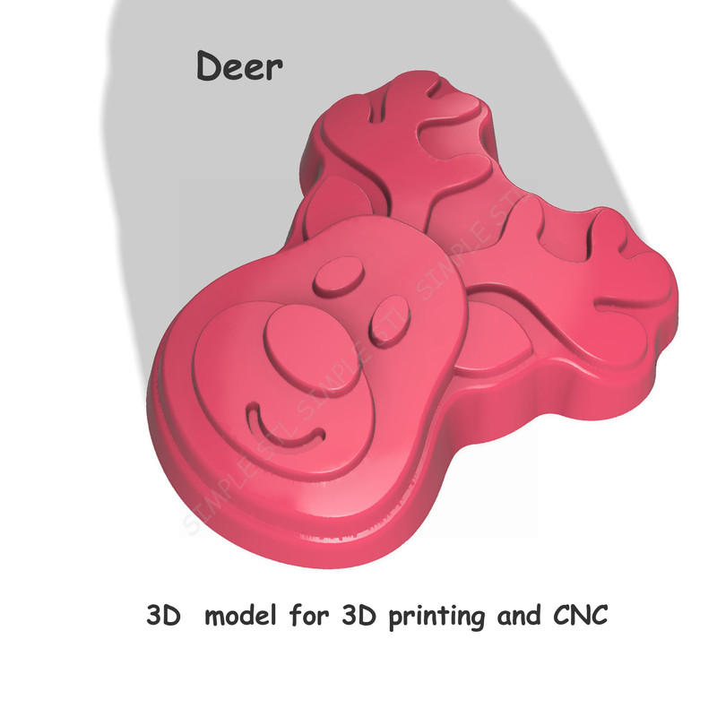 Deer Stl FILE For Vacuum Forming And 3D Printing 1