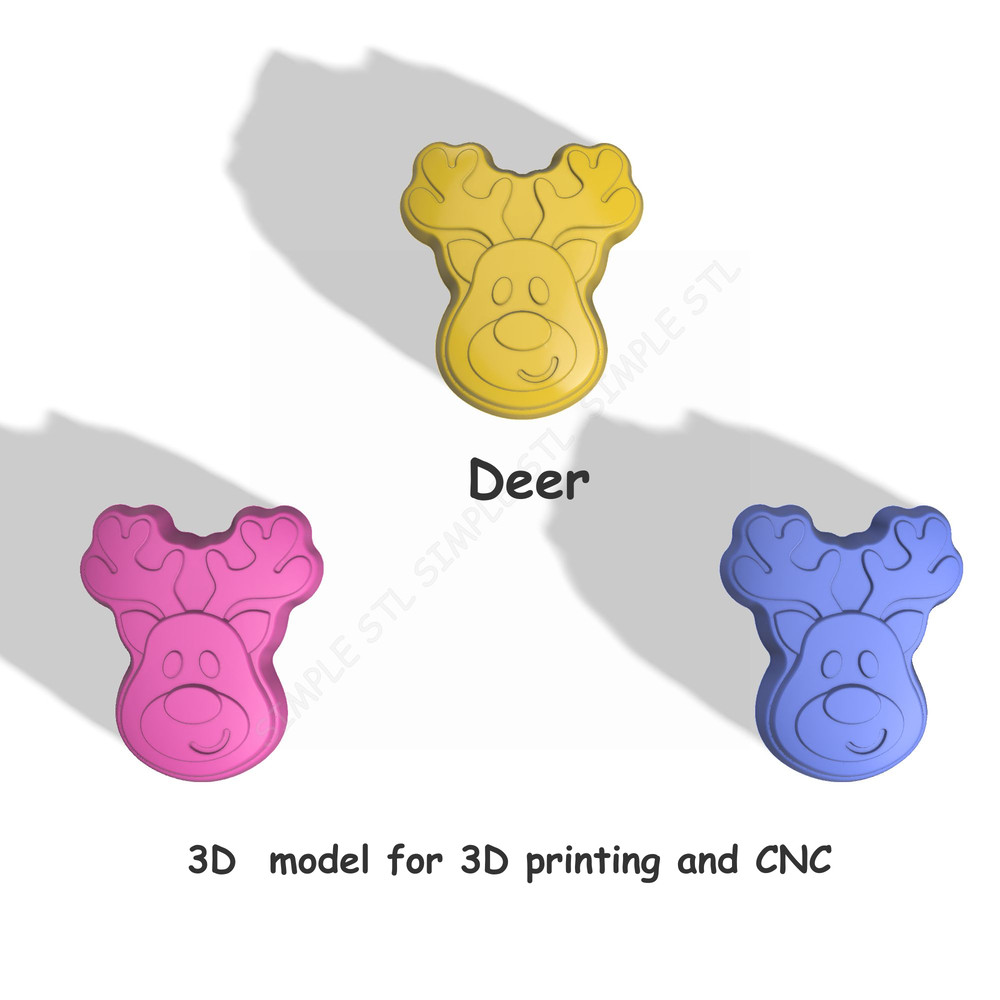 Deer Stl FILE For Vacuum Forming And 3D Printing 2