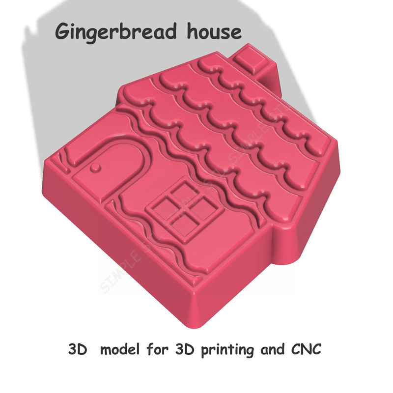 Gingerbread House Stl FILE For Vacuum Forming And 3D Printing 2 1