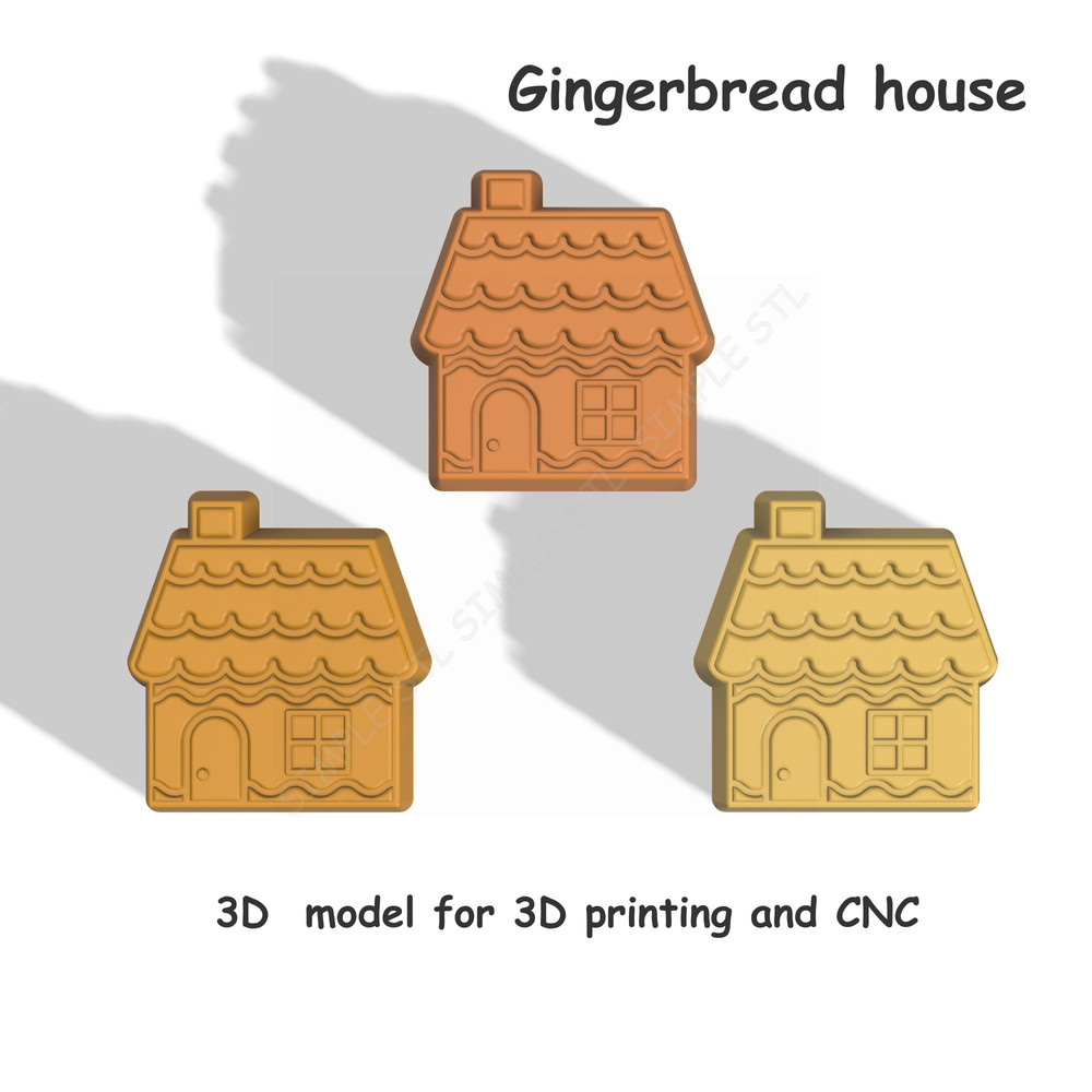 Gingerbread House Stl FILE For Vacuum Forming And 3D Printing 2 2