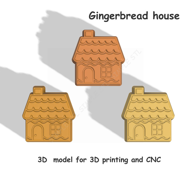 Gingerbread House Stl FILE For Vacuum Forming And 3D Printing 2 2