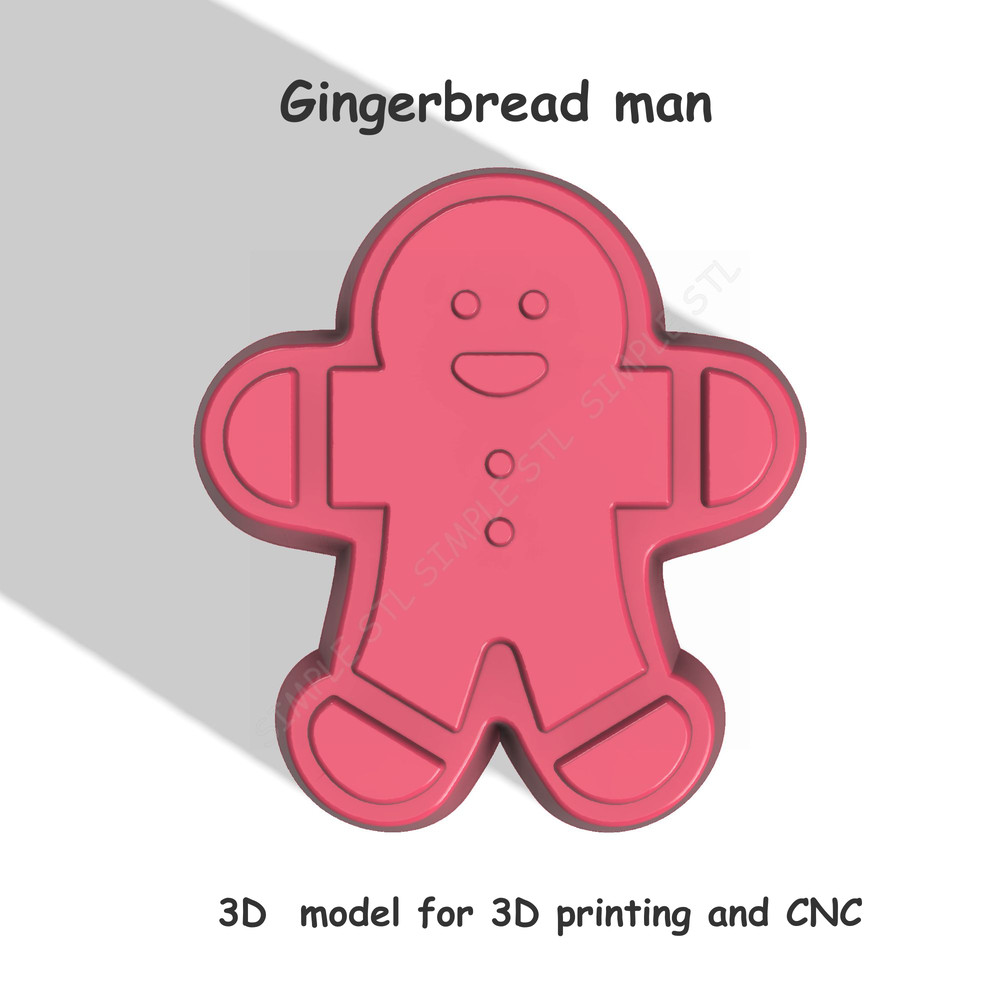 Gingerbread Man Stl FILE For Vacuum Forming And 3D Printing 1 0