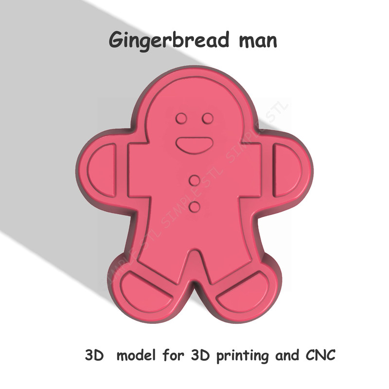 Gingerbread Man Stl FILE For Vacuum Forming And 3D Printing 1 0