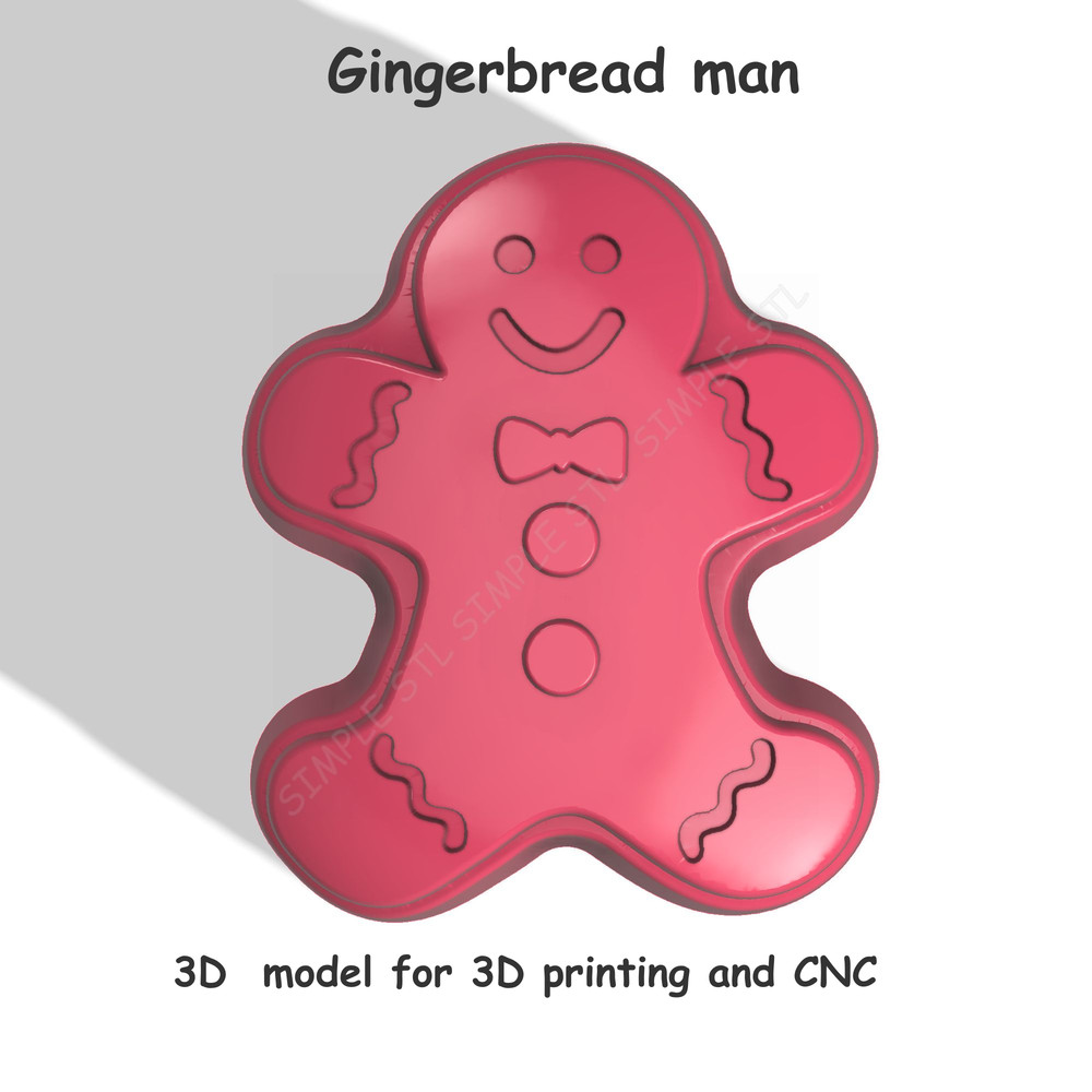 Gingerbread Man Stl FILE For Vacuum Forming And 3D Printing 2 0