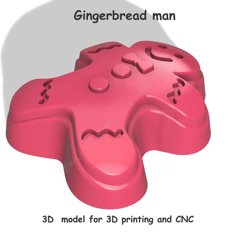 Gingerbread Man Stl FILE For Vacuum Forming And 3D Printing 2 1