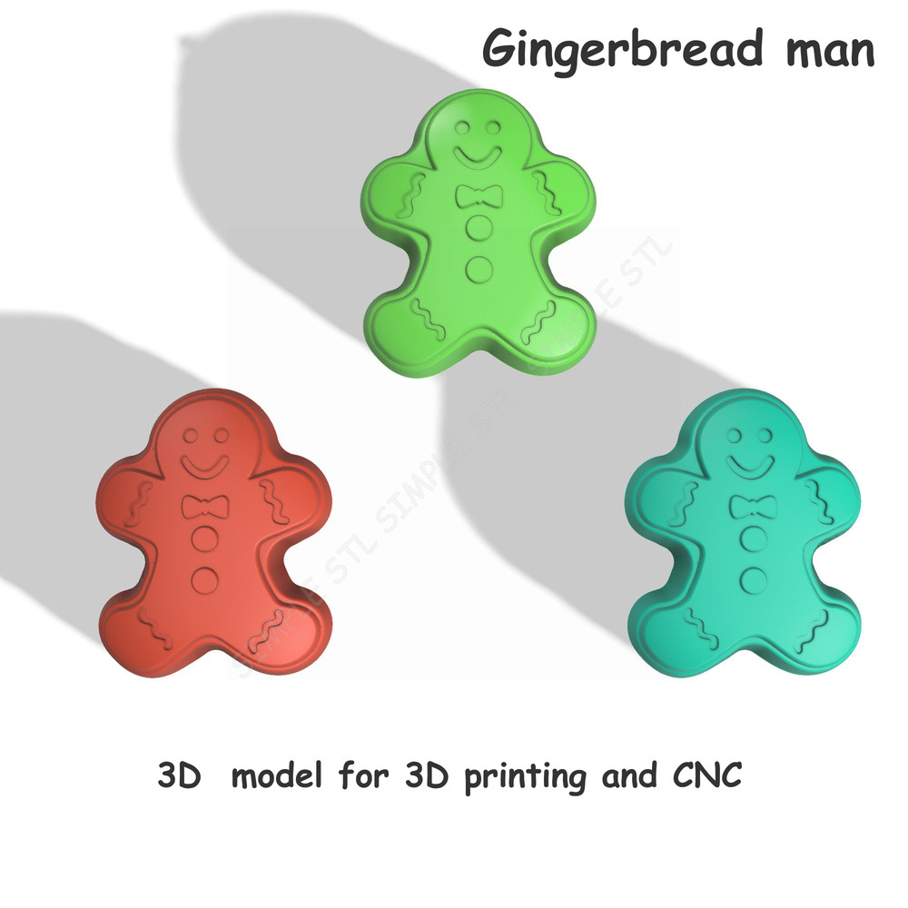 Gingerbread Man Stl FILE For Vacuum Forming And 3D Printing 2 2