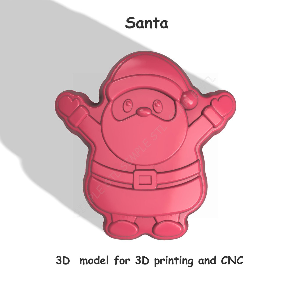 Santa Stl FILE For Vacuum Forming And 3D Printing 0