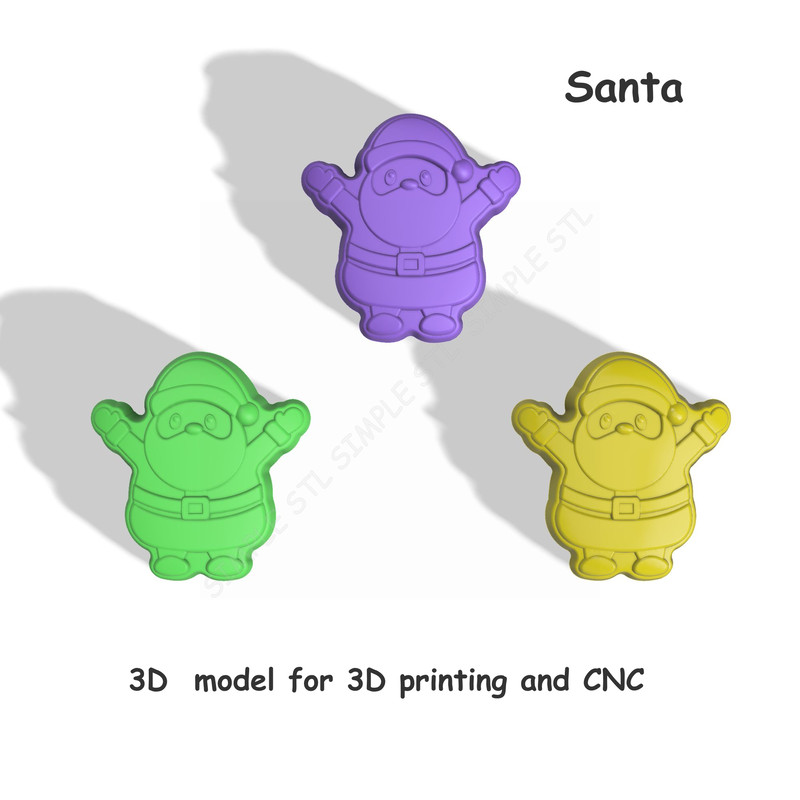 Santa Stl FILE For Vacuum Forming And 3D Printing 2