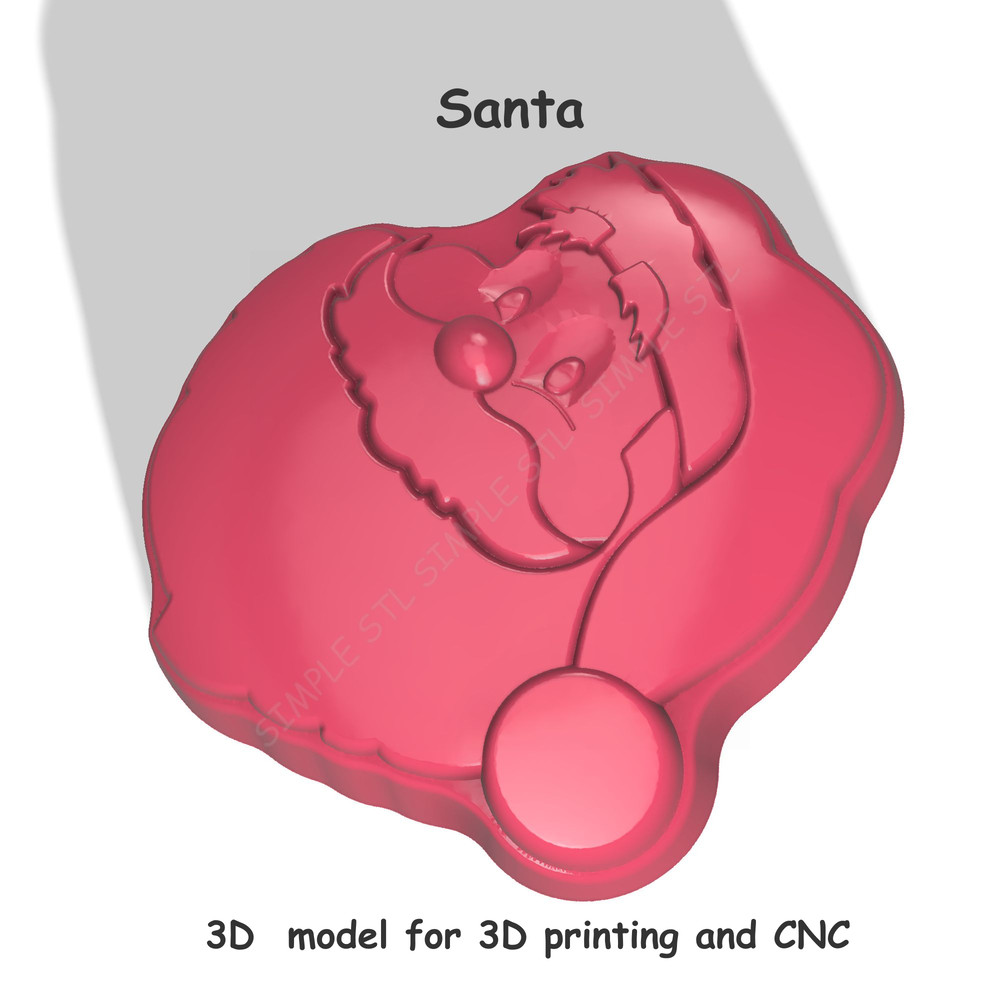 Santa Stl FILE For Vacuum Forming And 3D Printing 3 1