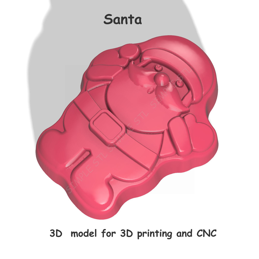 Santa Stl FILE For Vacuum Forming And 3D Printing 4 4
