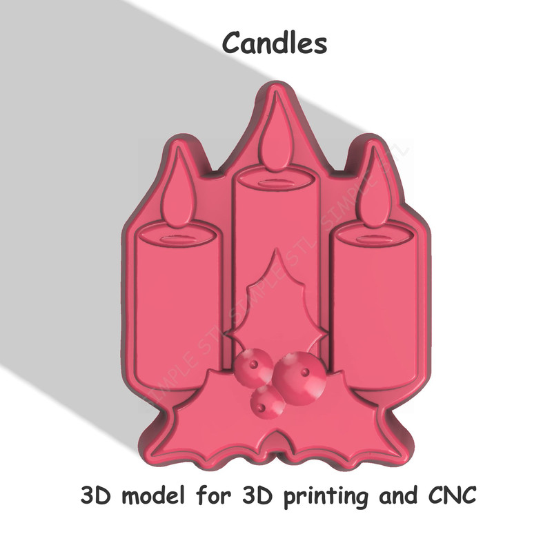 Candles Stl FILE For Vacuum Forming And 3D Print 0