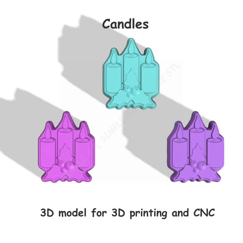 Candles Stl FILE For Vacuum Forming And 3D Print 2