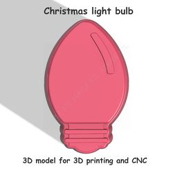 christmas light bulb stl file for vacuum forming and 3d printing