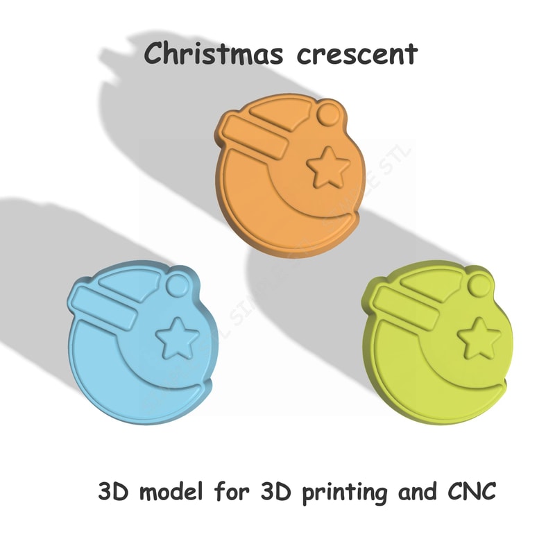 Christmas Crescent Stl FILE For Vacuum Forming And 3D Printing 2