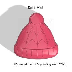 knit hat stl file for vacuum forming and 3d printing
