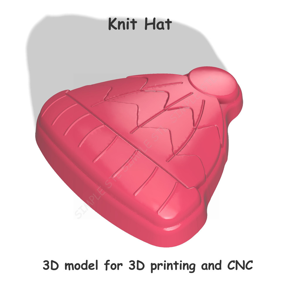 Knit Hat Stl FILE For Vacuum Forming And 3D Printing 1