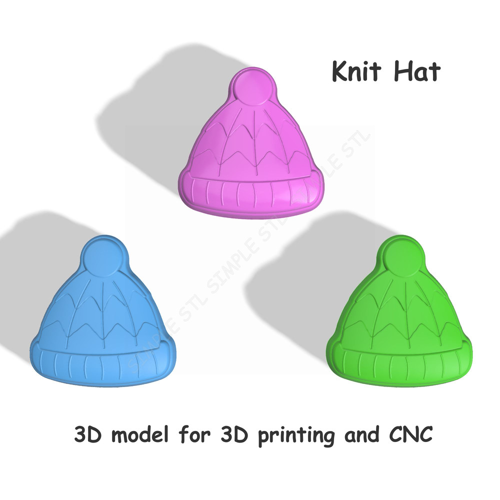 Knit Hat Stl FILE For Vacuum Forming And 3D Printing 2