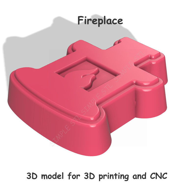 Fireplace Stl FILE For Vacuum Forming And 3D Printing 1