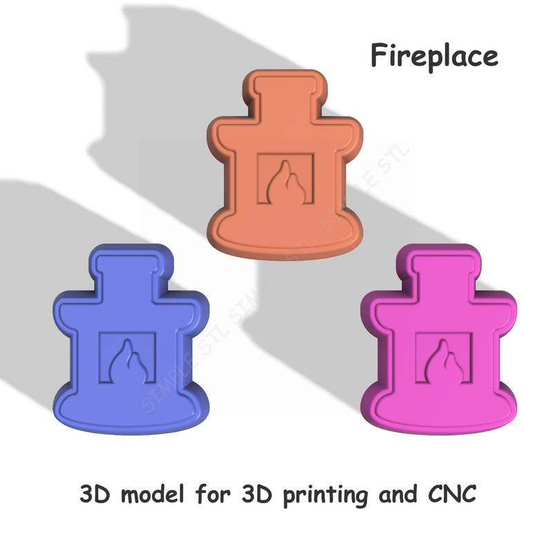 Fireplace Stl FILE For Vacuum Forming And 3D Printing 2