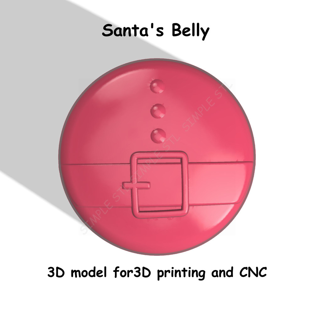 Santas Belly Stl FILE For Vacuum Forming And 3D Printing 0