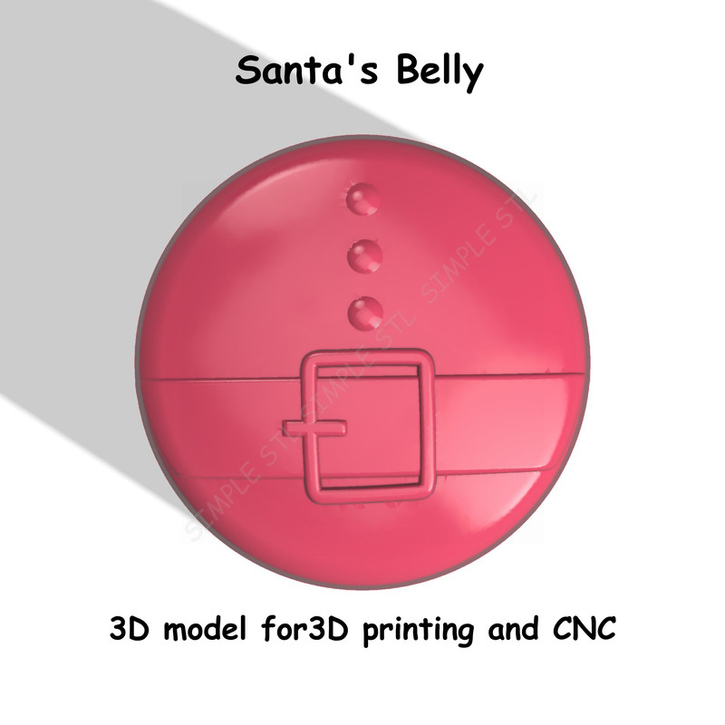 Santas Belly Stl FILE For Vacuum Forming And 3D Printing 0