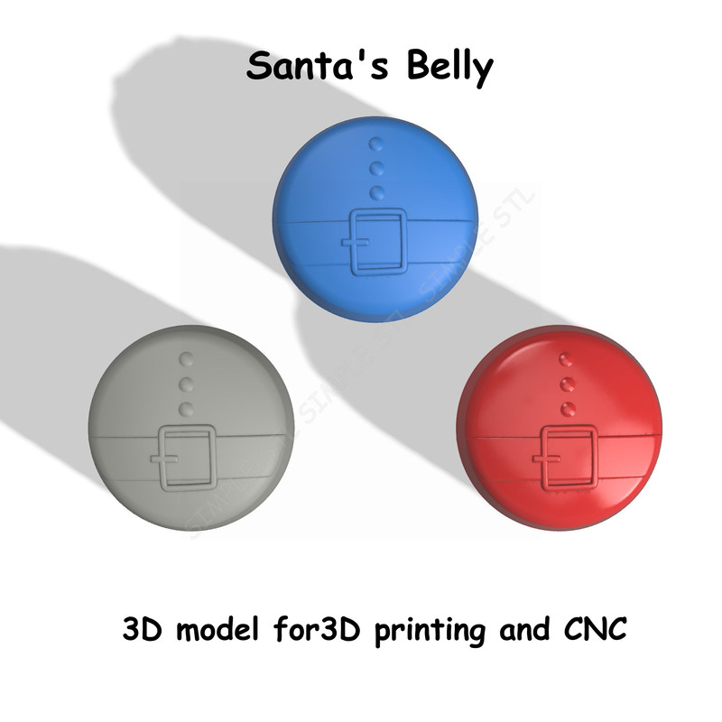 Santas Belly Stl FILE For Vacuum Forming And 3D Printing 2