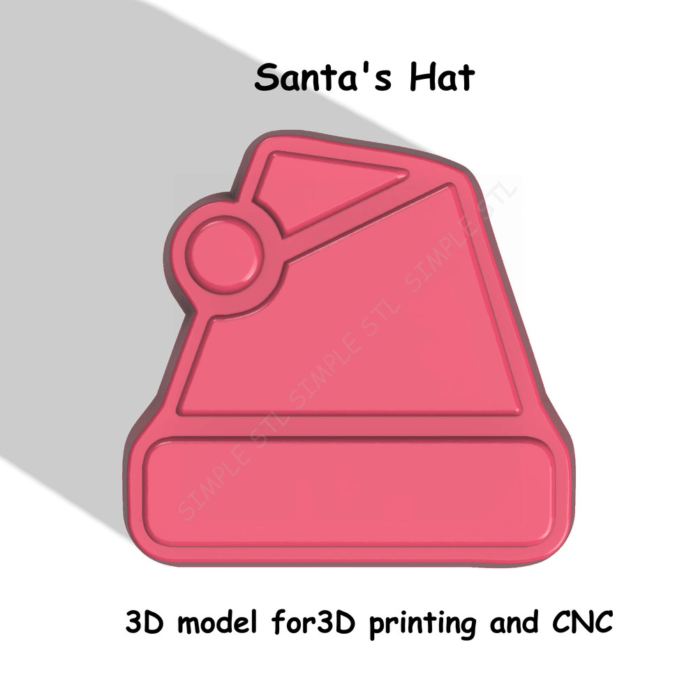Santas Hat Stl FILE For Vacuum Forming And 3D Printing 0