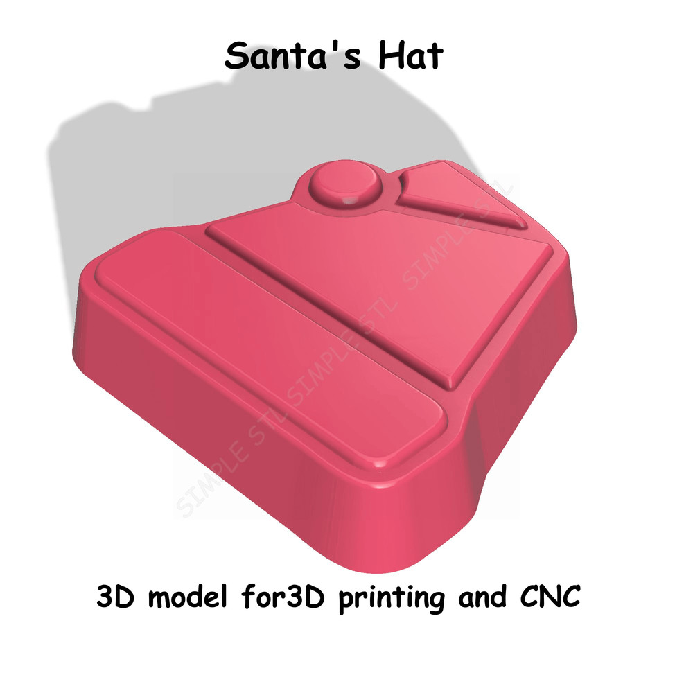 Santas Hat Stl FILE For Vacuum Forming And 3D Printing 1