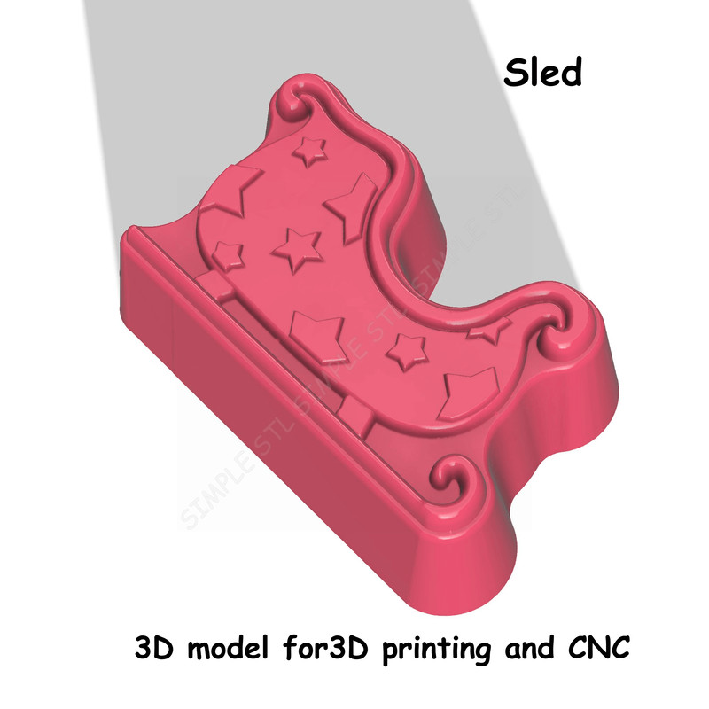 Sled Stl FILE For Vacuum Forming And 3D Printing 1