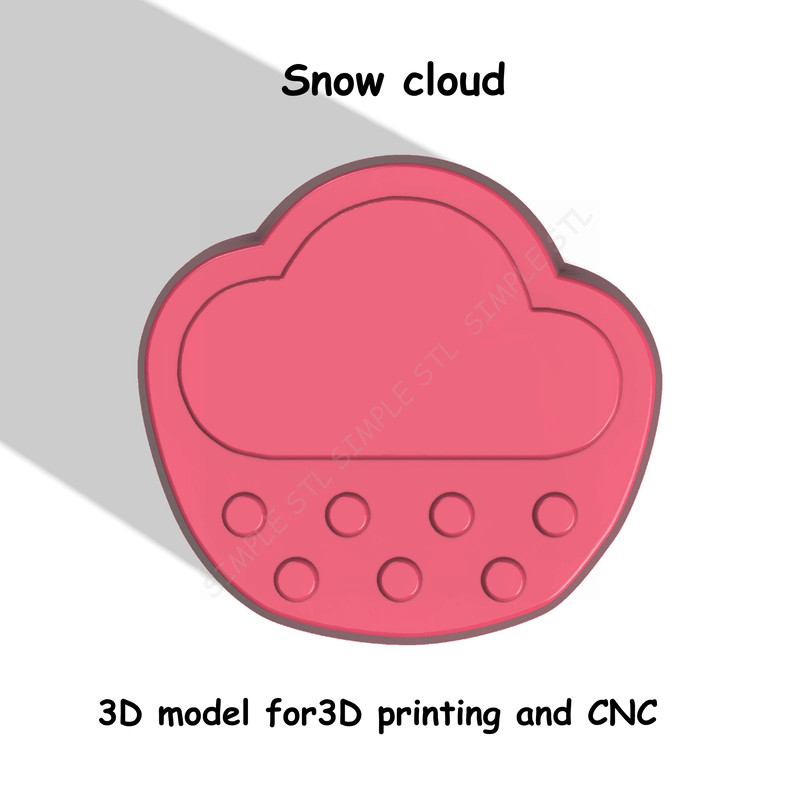 Snow Cloud Stl FILE For Vacuum Forming And 3D Printing 0