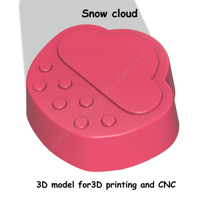 Snow Cloud Stl FILE For Vacuum Forming And 3D Printing 1