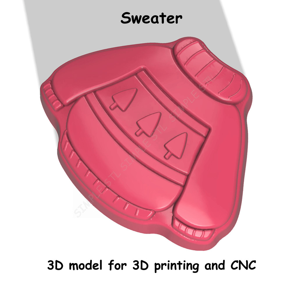 Sweater Stl FILE For Vacuum Forming And 3D Printing 1