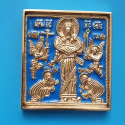 The Savior of Smolensk icon | brass icon colorful enamel | copy of an ancien icon 19 c. | Orthodox store