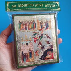 The Ladder of Divine Ascent icon | orthodox wooden icon | Orthodox gift | free shipping