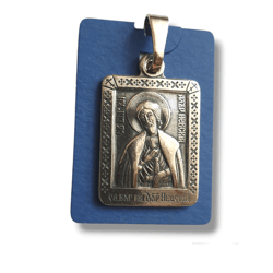 St Alexander Nevsky | Orthodox icon pendant plated with silver | free shipping