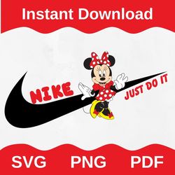 mickey mouse x nike svg, just do it later svg, logo brand slogan svg, disney cartoon character svg, file for cricut