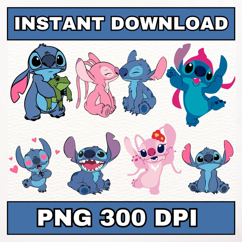 Layered Stitch PNG Bundle Ohana PNG Disney Stitch Cut File Stitch Silhouette Cute Cartoon Stitch In 0