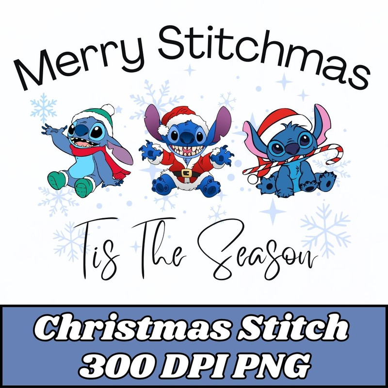 Christmas Stitchmas PNG Cute Stitch Holiday Designs Festive Stitch Clipart Oliday Stitch Graphics 3 0