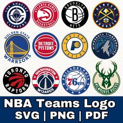nba teams logo svg bundle, basketball team logo cut files, nba logo svg pack, cricut and silhouette files, digital sport