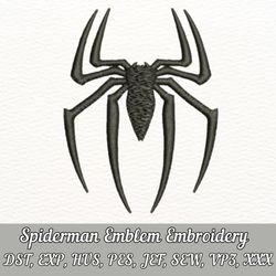 spider-man emblem embroidery design, superhero embroidery pattern, marvel logo embroidery file, diy embroidery for cloth