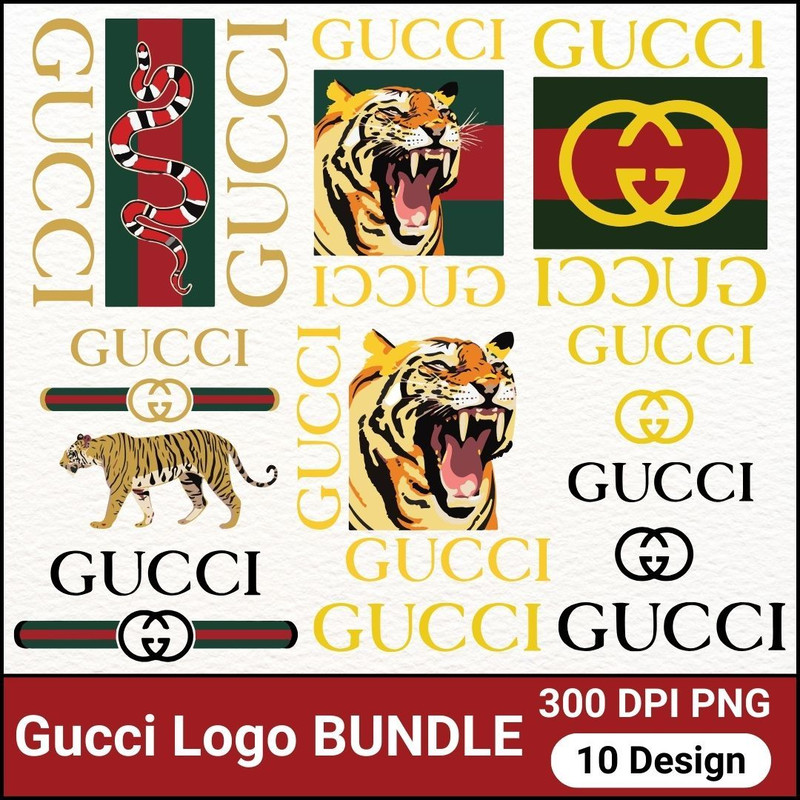 Gucci Logo PNG Bundle HighQuality Gucci Logo Designs Digital Download Gucci Snake Png Gucci Lion Pn 0