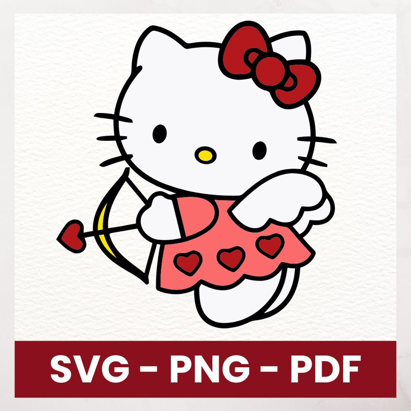 Valentine Cat SVG Cute Kitty SVG Valentines Day Designs Adorable Cat Graphics Cricut Ready Files Ca 0