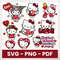 Valentine's Day Kitty SVG Bundle, 9 Cute Cat Designs, Love Kitty Clipart, Cat Lover SVG Files, Valentine's Day SVG
